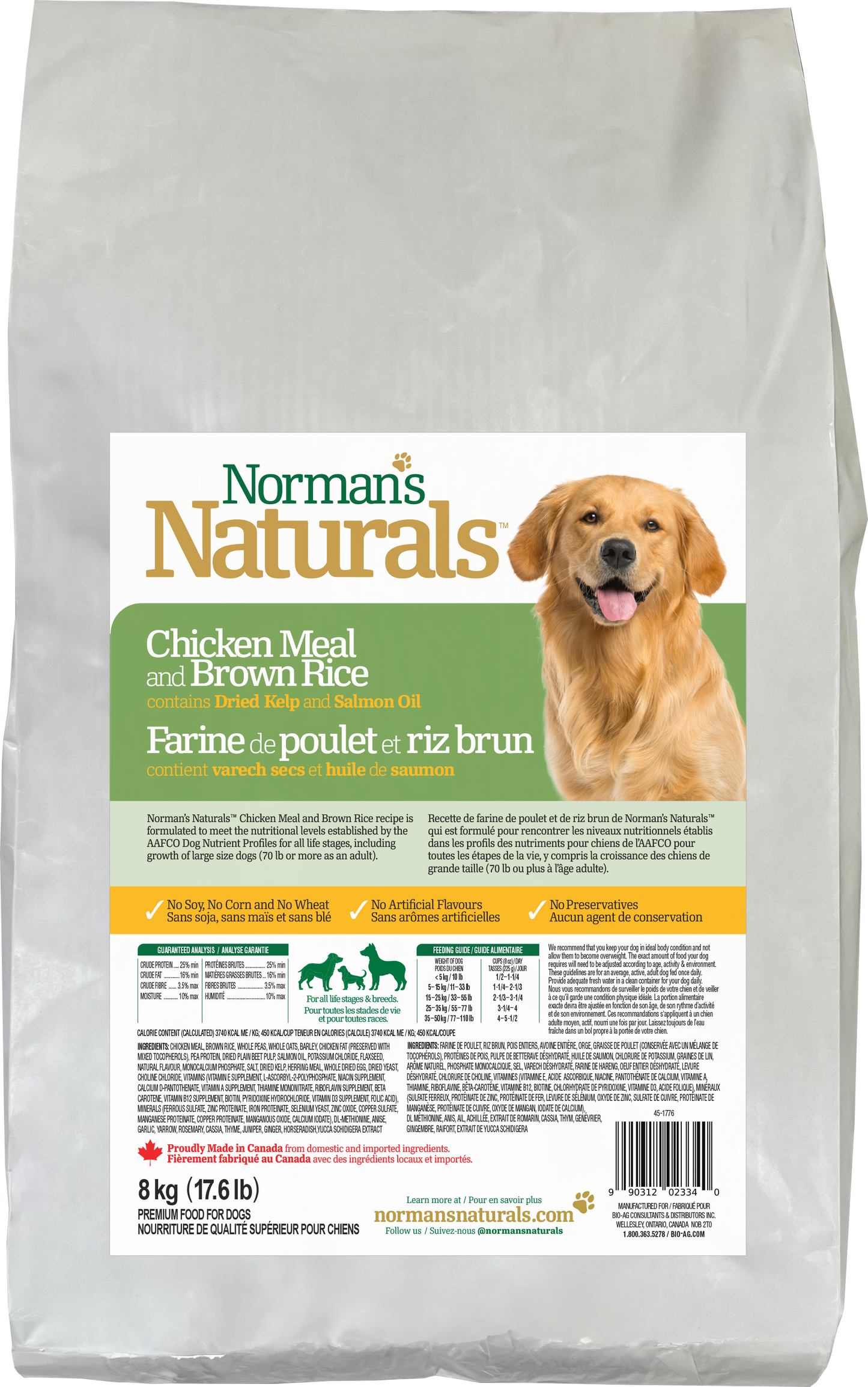 Norman's Naturals Dog Food, 8kg