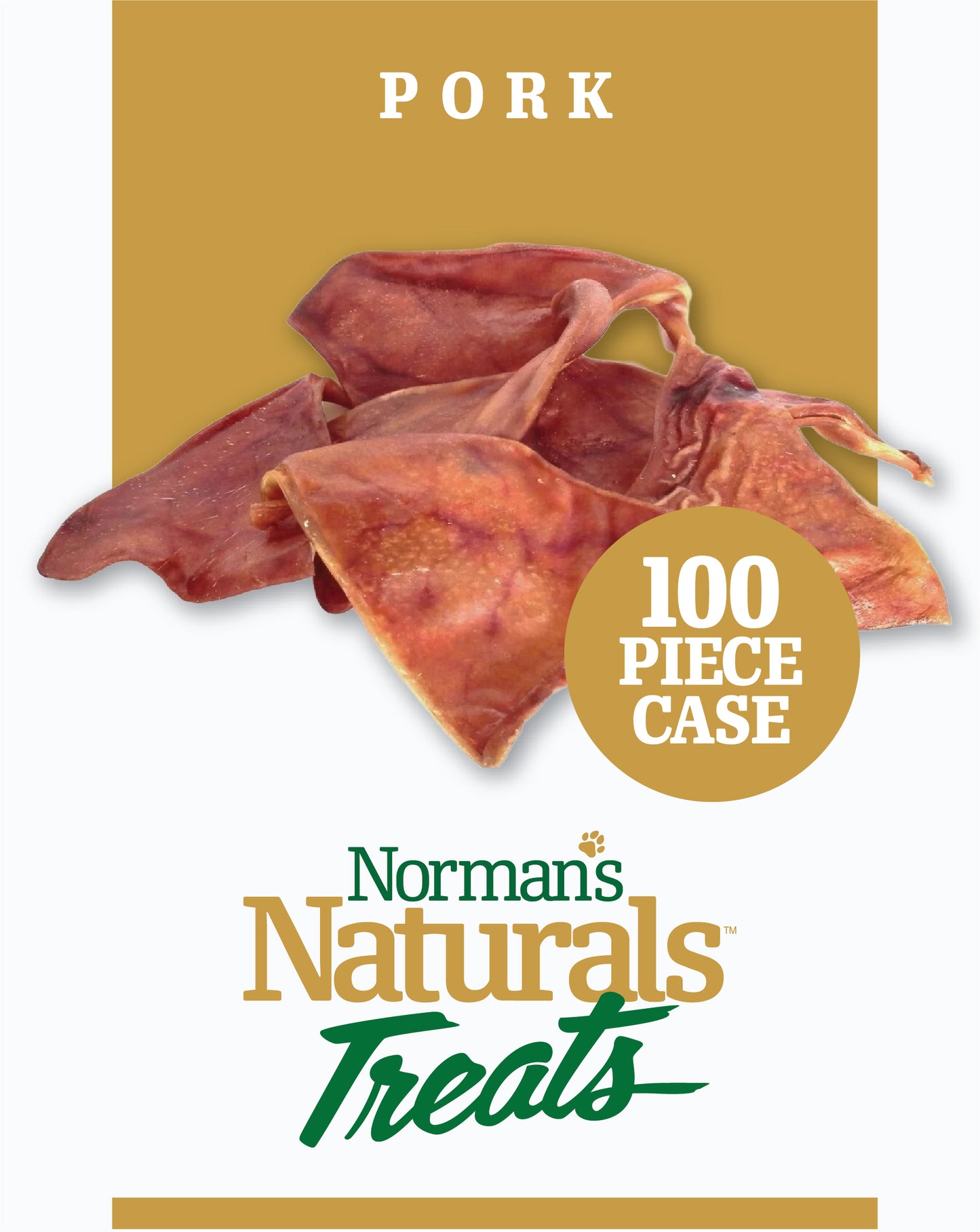Norman's Naturals™ Treats Pigs Ears (100ct/case)