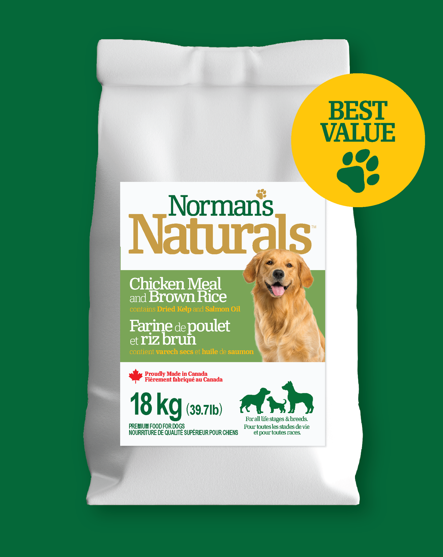 Norman's Naturals Dog Food, 18kg
