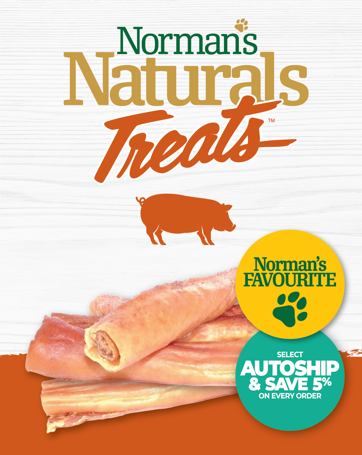 Norman's Naturals™ Treats Pork Roll - Large (1ct)
