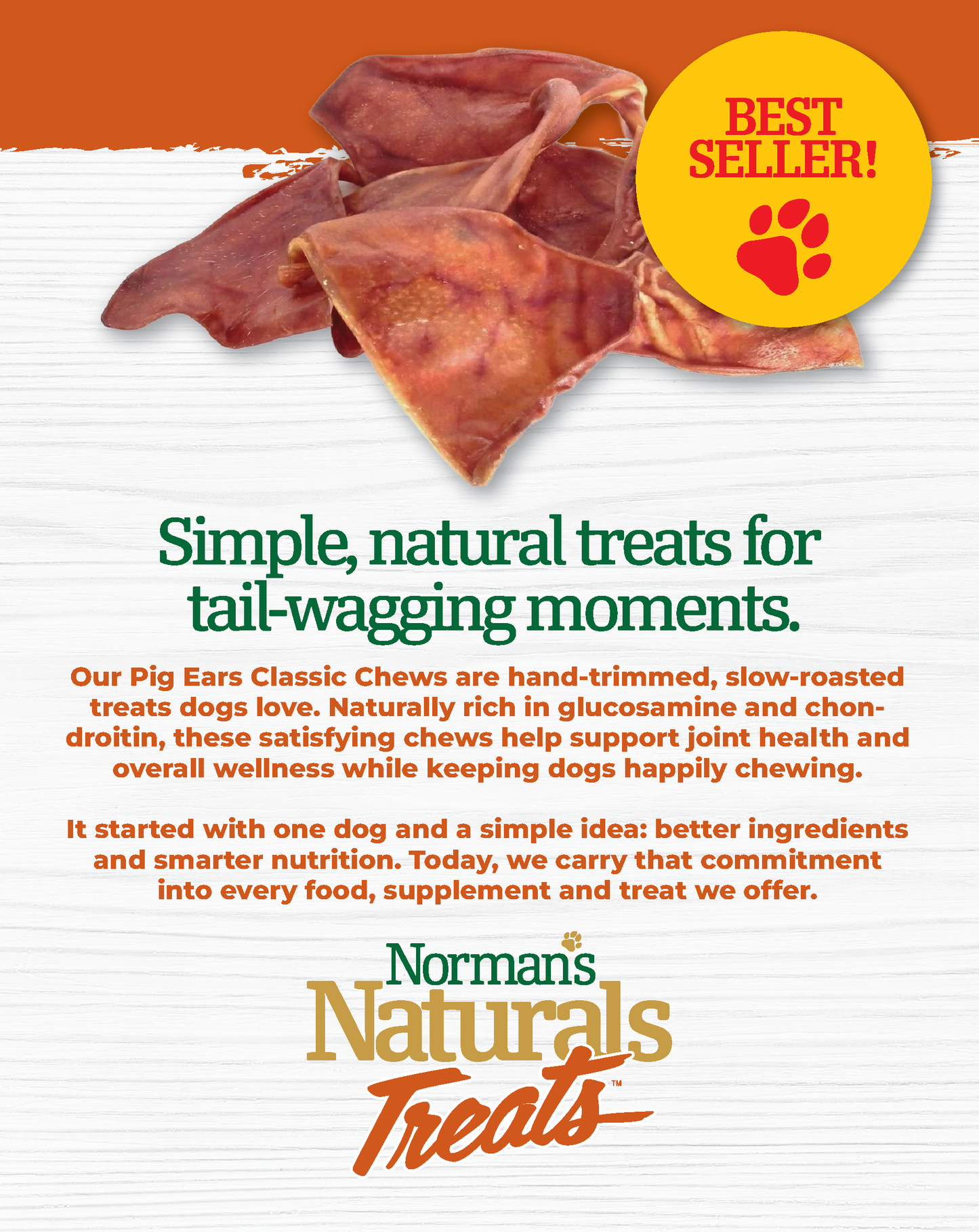 Norman's Naturals™ Treats Pigs Ear (1pc)