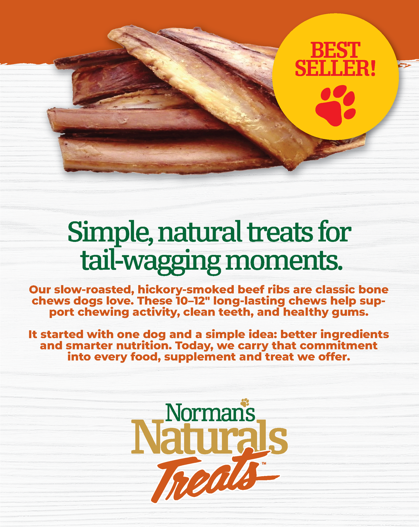 Norman's Naturals™ Treats Rib Bones 3pk