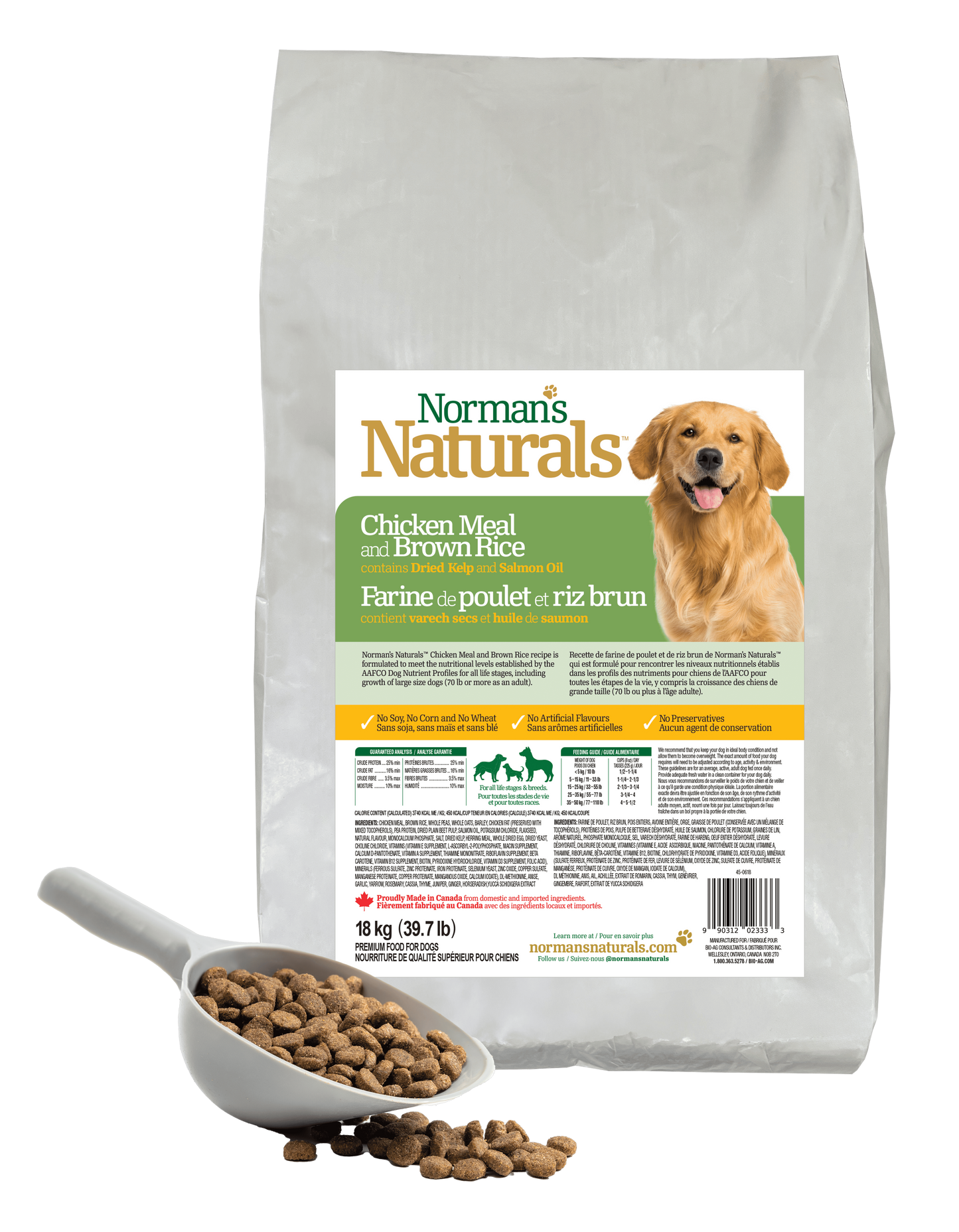 Norman's Naturals Dog Food, 18kg